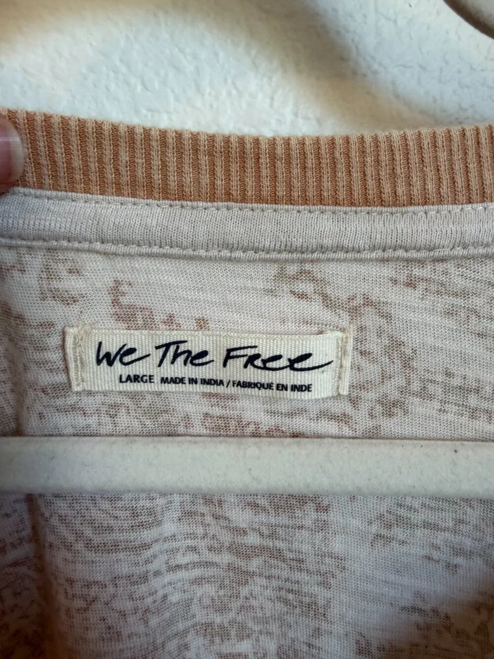 We The Free Women's Almond Milk True Perfection Tee Size Large